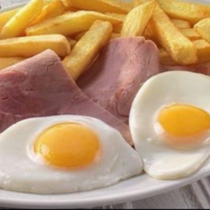 Ham 2eggs & chips