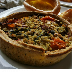 Lunch Mediterranean Vegetable Tart & salad