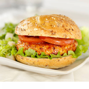 Southern fried chicken burger and cheese